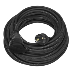Prodlužovací přívod - spojka, 1zás. 20m, 3x1,5mm2, černá, gumová  FG1-20