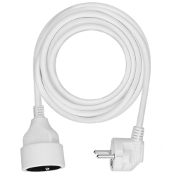 Solight prodlužovací přívod - spojka, 1 zásuvka, 5m, 3 x 1mm2, bílá - PS04